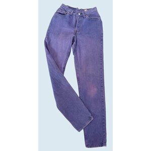Vintage LEVI'S Purple Button Fly Straight Leg Jeans 1990s Size 24